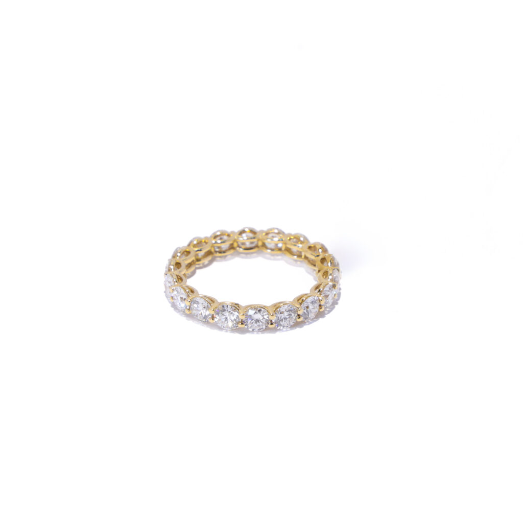 Anillo Eternity Amarillo Redondo LAB