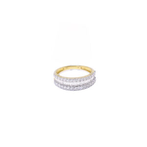 Anillo Diamante Natural Redondo y Esmeralda