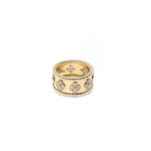 Anillo Trebol Diamantes Naturales