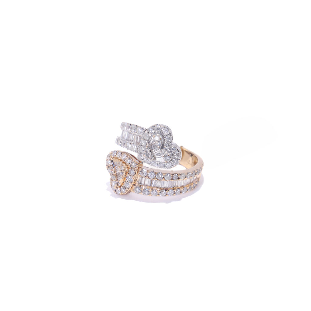 Anillo Corazon Rose Gold y Amarillo