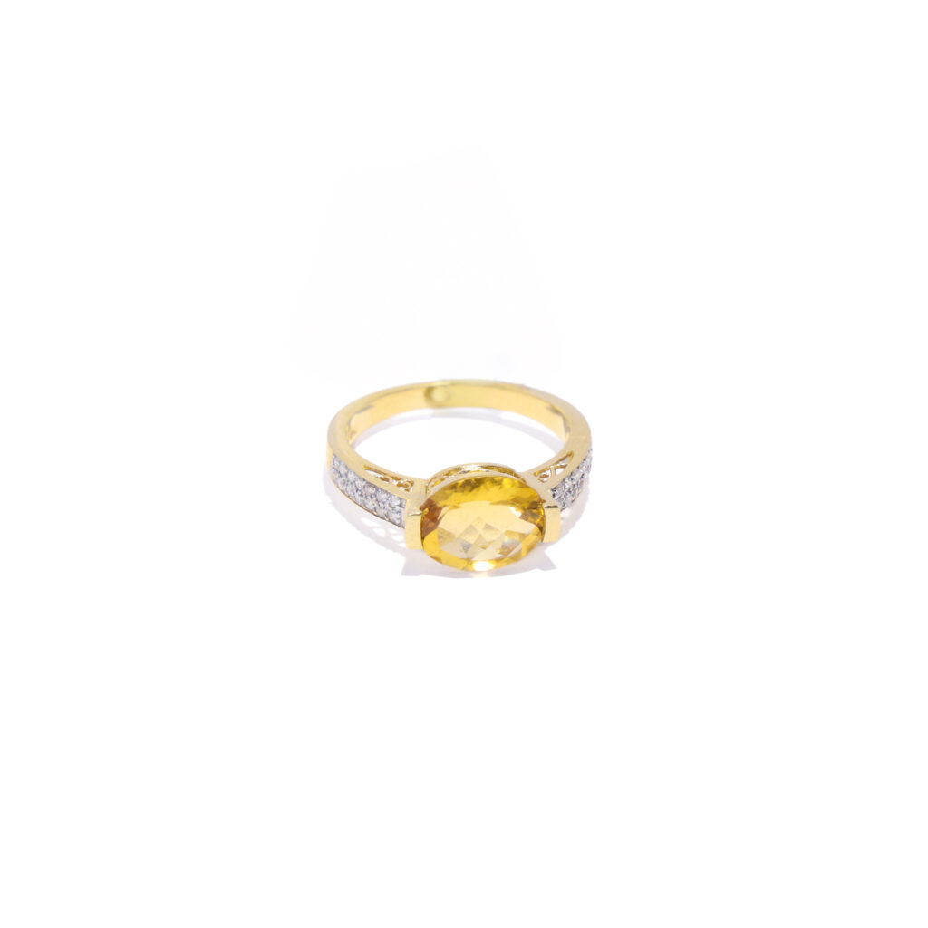 Anillo Citrina Ovalada