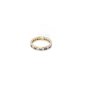 Anillo Eternity Zafiro y Diamantes