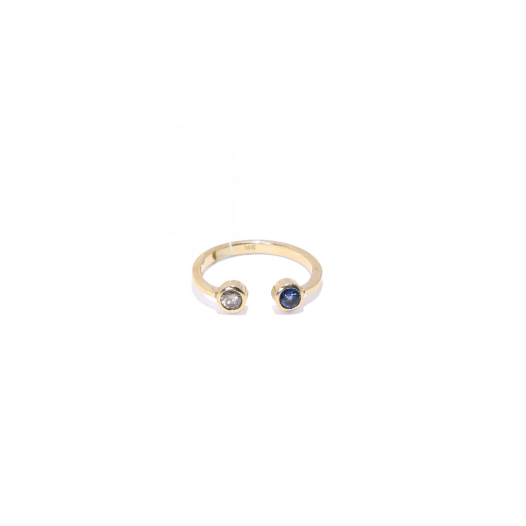 Anillo Zafiro y Diamante